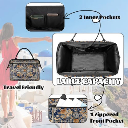 Carpet Pattern Weekender Overnight Bag for Women Travel Gym Sport - color: D 006