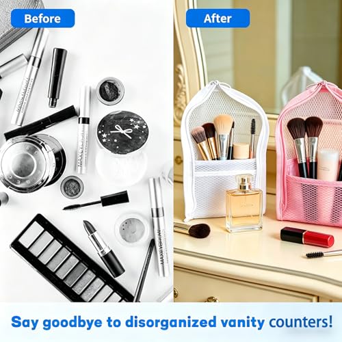 Standing Toiletry Bag, Waterproof Foldable Travel Makeup Bag, 2 Pack