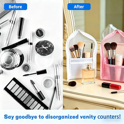 Standing Toiletry Bag, Waterproof Foldable Travel Makeup Bag, 2 Pack