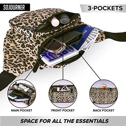 SoJourner Waterproof Fanny Pack, Cheetah - color: Cheetah