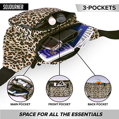 SoJourner Waterproof Fanny Pack, Cheetah - color: Cheetah