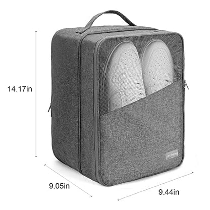 emissary Travel Shoe Bag Holds 3 Pairs, Waterproof Mesh Pocket - Grey - color: Grey, size: Large