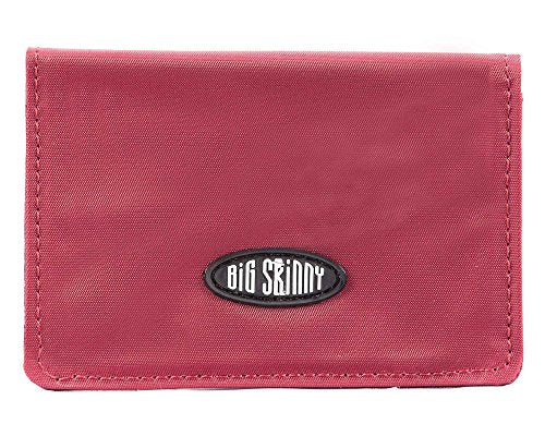 Big Skinny Card Case Slim Wallet, Holds Up to 16 Cards - color: Red