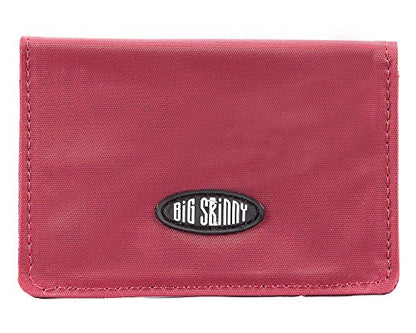 Big Skinny Card Case Slim Wallet, Holds Up to 16 Cards - color: Red