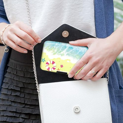 Mayski Credit Card Holder for Women RFID Blocking Wallet, Beach Bliss - color: Beach Bliss
