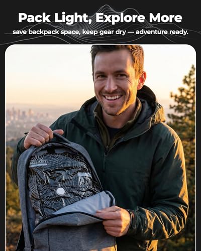 BAGSMART Travel Vacuum Seal Bags for Clothes with Pump - color: Graphite Ridge, size: 12 Combo Travel Sets