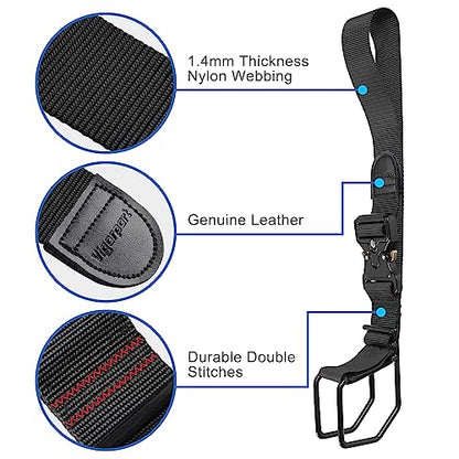 Vigorport Luggage Hook Strap, J Hook for Add A Bag Luggage Travel Essential - size: Large size/Metal buckle