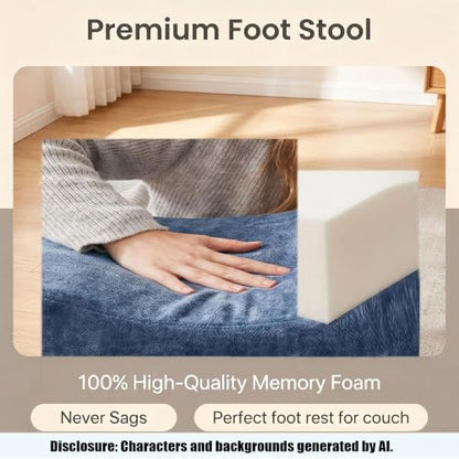 Foot Rest for Under Desk at Work, Soft Ergonomic Footrest, - color: Blue+aa
