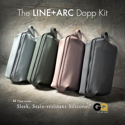 LINE+ARC Easy-to-Clean Silicone Dopp Kit & Toiletry Bag, Smoke (3.5L) - color: Smoke