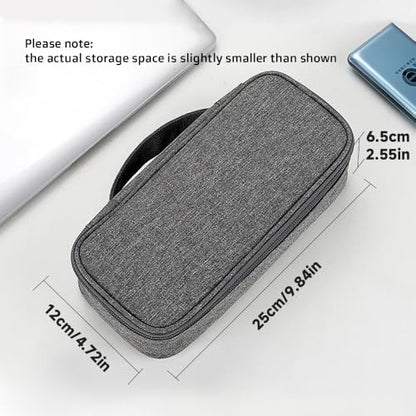 Teskyer Tech Organizer Pouch with Handle, Dark Grey - color: Dark Grey, size: Single Layer