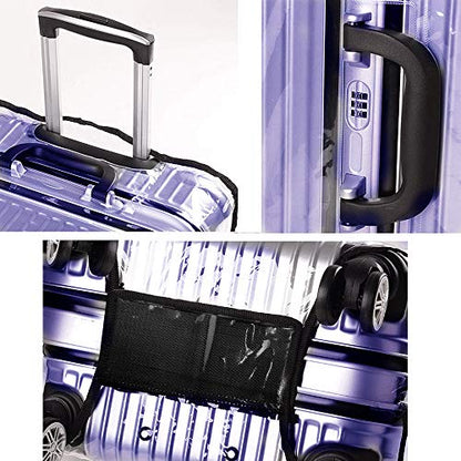 30 Inch PVC Clear Suitcase Cover (Black Trim) - color: Black Trim-0.4mm, size: XL Suitcase Cover.