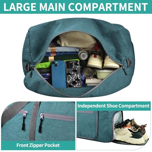 Dimayar 65L Foldable Duffle Bag, Travel & Weekender, Overnight, Gym - color: Green, size: 65L