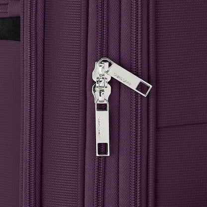 Samsonite 2-PC Soft-Sided 21/29” (Carry-On & Large Checked), Lightweight Expandable Element Luggage Set with 2 Front & 1 Side Pocket, Four Spinner Wheels, Adjustable Handle, Durable- Purple - color: Purple, size: 2-Piece Set (21/29)