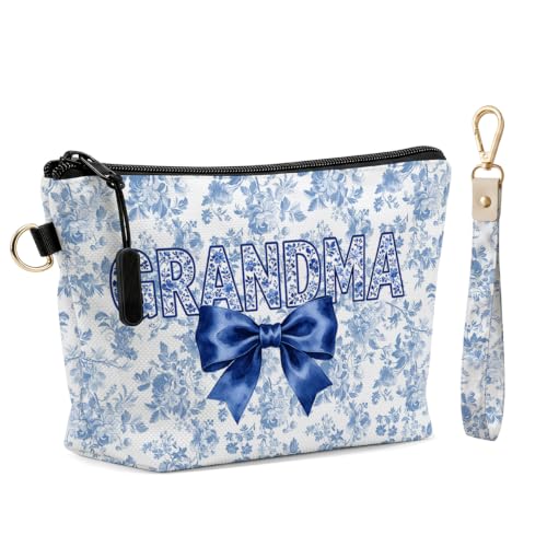 Fokongna Makeup Bag With Keychain Wristlet, Gifts For Grandma - color: Grandma