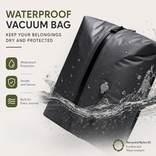 Storage Bags for Travel with Wireless Rechargeable Air Pump, Travel Essentials Space Saver Compression Bag for Luggage, Suitcase, Backpack, Vacuum Seal Bags for Home Storage Clothing 3-Pack