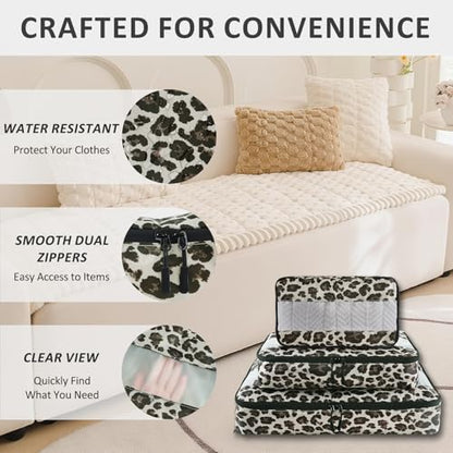 U+U 5 Set Packing Cubes, Travel Organizers with Shoe Bag (Leopard) - color: Leopard