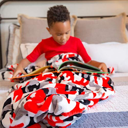 PediPocket Original Patented Kidz 40" x 50" Cool Camo Foot Blanket - color: Cool Camo