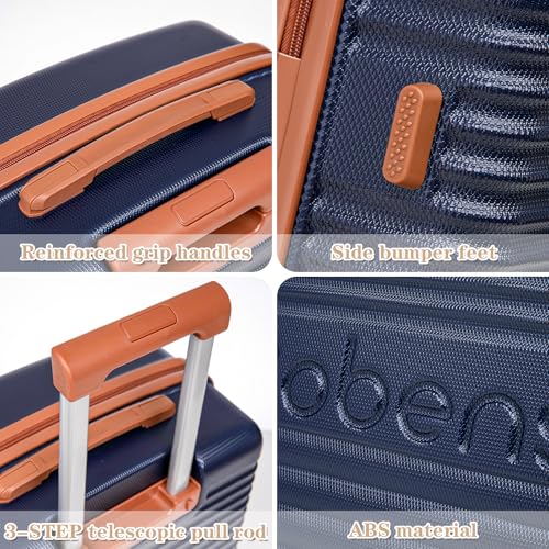Cobens Luggage Sets 5 Piece, Suitcases with Wheels, TSA Lock, 20/24/28,Blue - color: Blue, size: 5 Piece Sets (20/24/28/DB/TB)
