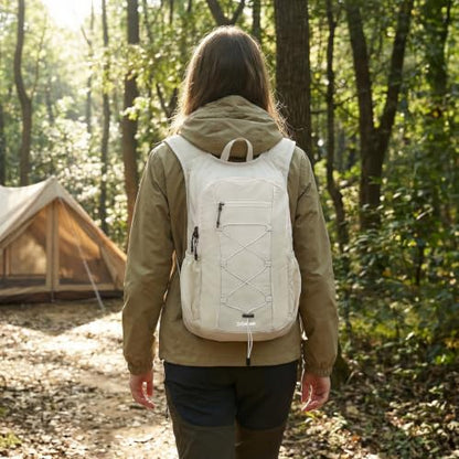 G4Free 20L Lightweight Packable Hiking Backpack for Women Men - color: Beige