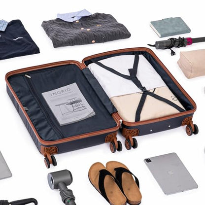 Cobens Luggage Sets 5 Piece, Suitcases with Wheels, TSA Lock, 20/24/28,Blue - color: Blue, size: 5 Piece Sets (20/24/28/DB/TB)
