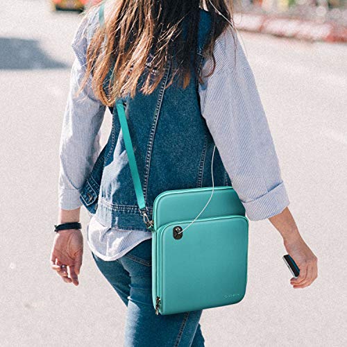 Fintie 11 inch Tablet Sleeve Case, Briefcase Shoulder Bag - color: Aqua Green