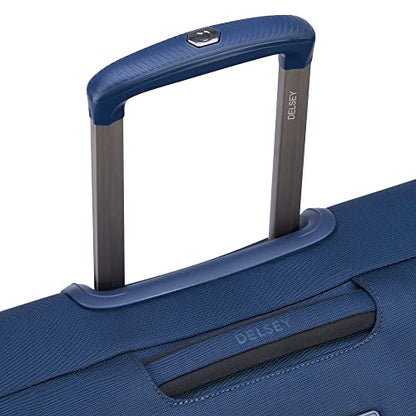 DELSEY PARIS Helium DLX, 25 Inch Checked-Medium Softside Luggage, Navy Blue - color: Navy Blue, size: Checked-Medium 25 Inch