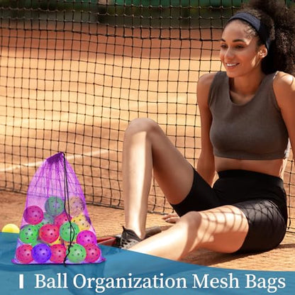 6 Pack Mesh Drawstring Bags with Lock, 14x17 for Gym, Beach, Laundry - color: Multicolor