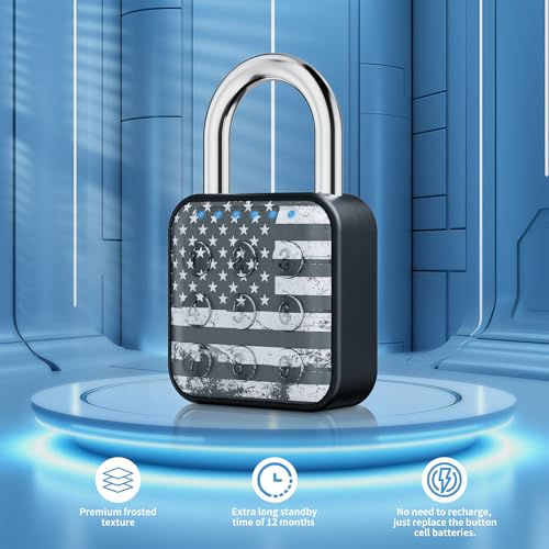 Locker Lock, 6-Digit Keypad Combination Lock for Gym Lockers - color: Black Tactical Flag, size: 1 Pack