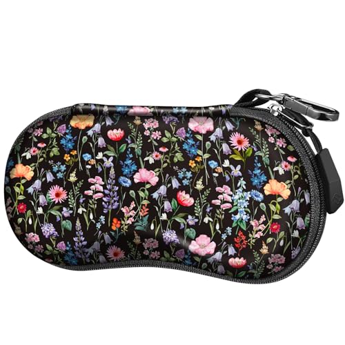 FINTIE Sunglasses Case, Hard EVA Shell Shockproof Sport Glasses Case - color: Z-black Floral