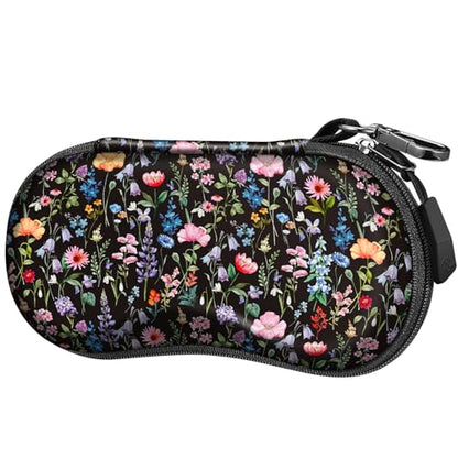 FINTIE Sunglasses Case, Hard EVA Shell Shockproof Sport Glasses Case - color: Z-black Floral