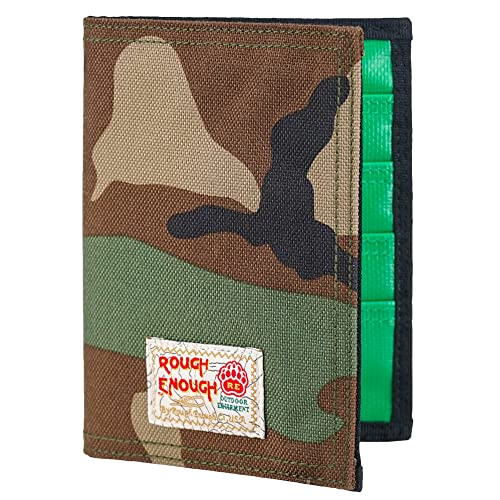 Rough Enough RFID Passport Holder, Slim Travel Wallet for Family, Camo - color: Camo