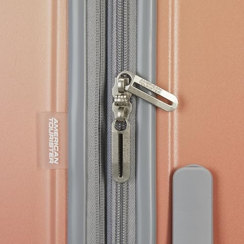 American Tourister Moonlight II Hardside Expandable Luggage with Spinner Wheels, Ombre Peach, Large Checked Suitcase 28-Inch - color: Ombre Peach, size: Checked 28-Inch