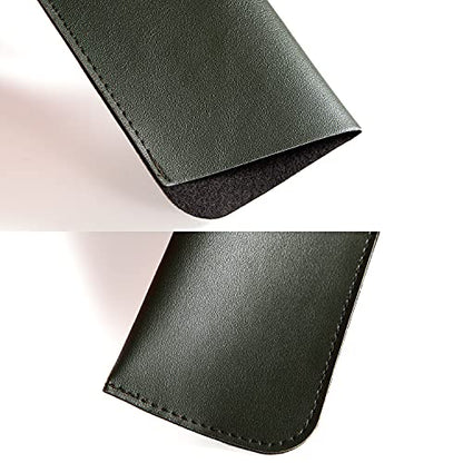 TRIUMPH VISION Reading Glasses Pouch Eyeglass Sleeve Soft Case Slim 3 Pack - color: P(black, Green, Silver), size: Large