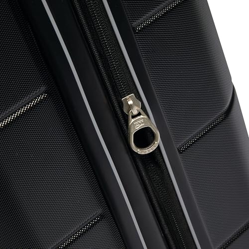 American Tourister Stratum 2.0 Expandable Hardside Luggage with Spinner Wheels, 24" SPINNER, Jet Black - color: Jet Black, size: 24-Inch Checked-Medium