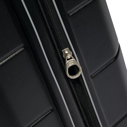American Tourister Stratum 2.0 Expandable Hardside Luggage with Spinner Wheels, 24" SPINNER, Jet Black - color: Jet Black, size: 24-Inch Checked-Medium