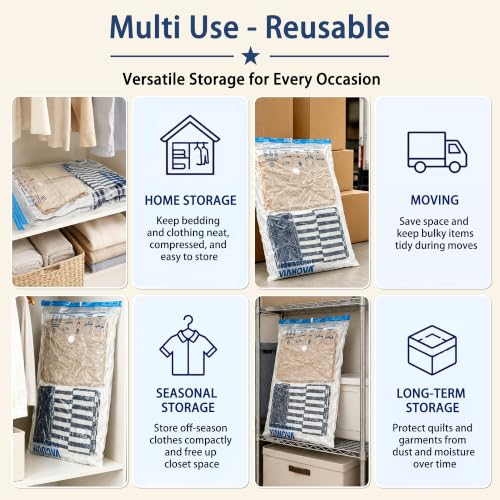 XXL Jumbo Vacuum Storage Bags, for Blanket, Bedding, Comforters - size: 8-XXL
