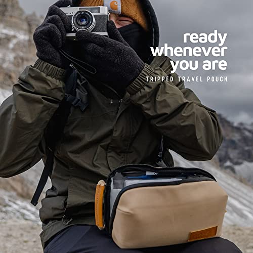 TRIPPED Travel Gear Tech Organizer Pouch for Cables and Accessories - color: Tan