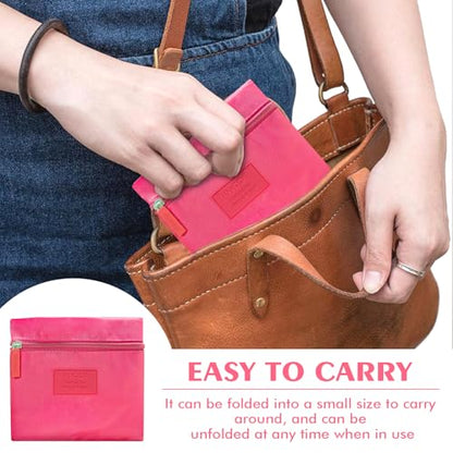 INVODA Travel Bag for Women Foldable Carry on Duffel Bag Waterproof Tote Weekender Luggage Bag (Red) - color: Red