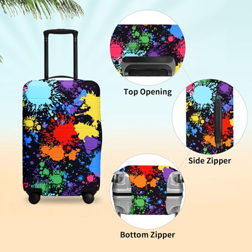 Luggage Covers For Suitcase TSA Approved, Fits 18-32 Inch - color: Graffiti, size: M(23"-26" Suitcase)