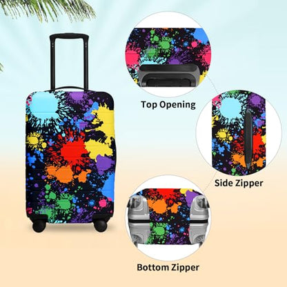 Luggage Covers For Suitcase TSA Approved, Fits 18-32 Inch - color: Graffiti, size: M(23"-26" Suitcase)