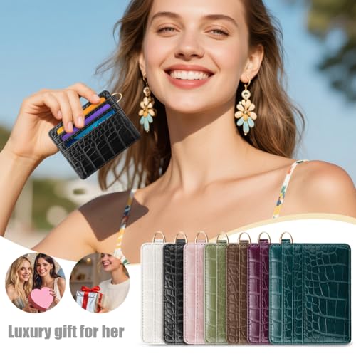 Slim Credit Card Holder Crocodile Wallet Women Thin Wallets - color: A Black
