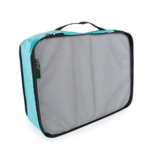 TraveltoGO 4-Piece Mesh Travel Packing Organizer Cube Set, Blue - color: Sky Blue