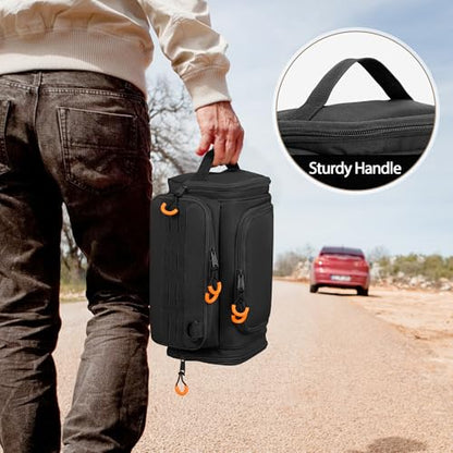 Tactical Toiletry Bag for Men, Hanging Hygiene Bag, Travel Dopp Kit - color: Black