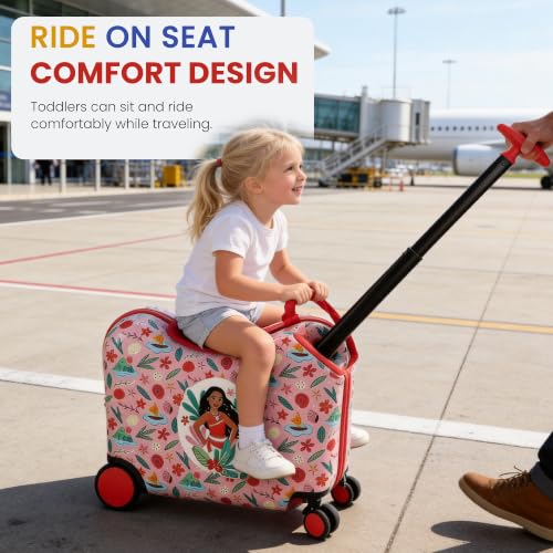 Bioworld Moana Adventure 15-Inch Kids Ride-On Spinner Suitcase - color: Moana Adventure