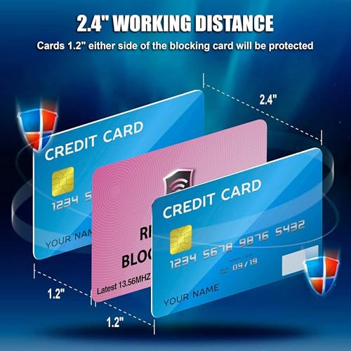 SaiTech IT 5 Pack RFID Blocking Card for Credit Debit ID Card, Pink - color: Pink