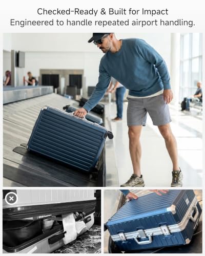 LUGGEX 2-Piece Zipperless Luggage Set, 20/24 Inch, Charcoal Metallic - color: Charcoal Metallic, size: 2 Piece Set（20/24）