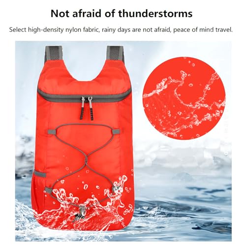 levayhill 16L Foldable Hiking Backpack,Small Packable Daypack,Red - color: Red