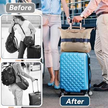 Travel Inspira Magnetic Quick Release Luggage Straps Blue - color: Navy Blue