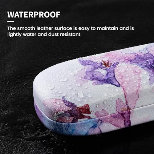 molshine Hard Shell Sunglasses Case, Classic Large Glasses Case for Women Men, Sunglass Eyeglasses - color: Purple