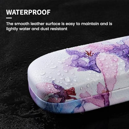 molshine Hard Shell Sunglasses Case, Classic Large Glasses Case for Women Men, Sunglass Eyeglasses - color: Purple
